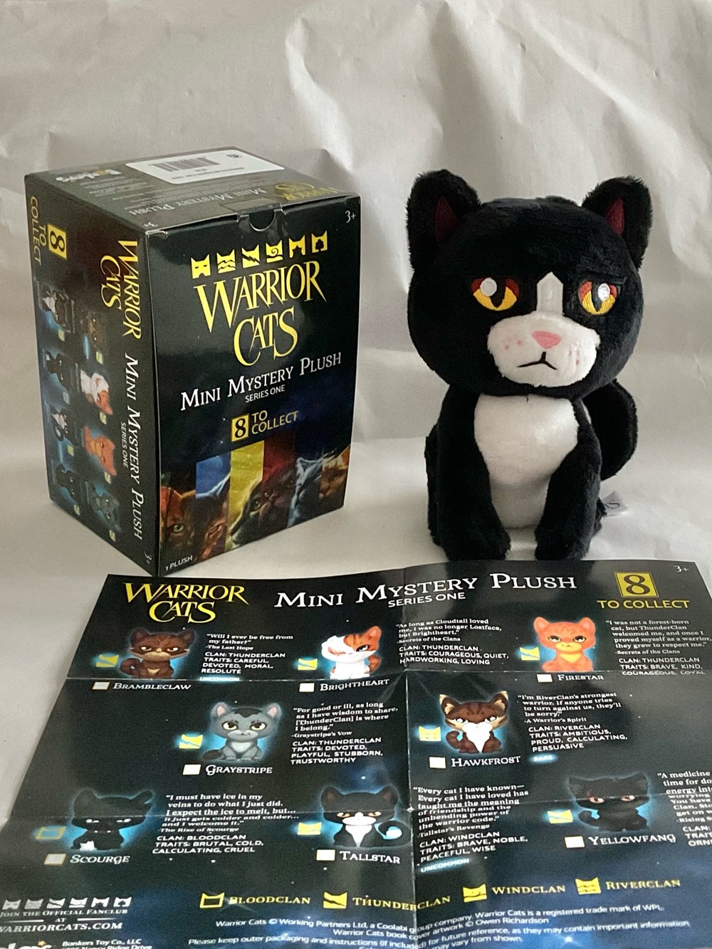 Warrior Cats 6" TALLSTAR Mini Plush Cat Erin Hunter Novel Series 1 NEW